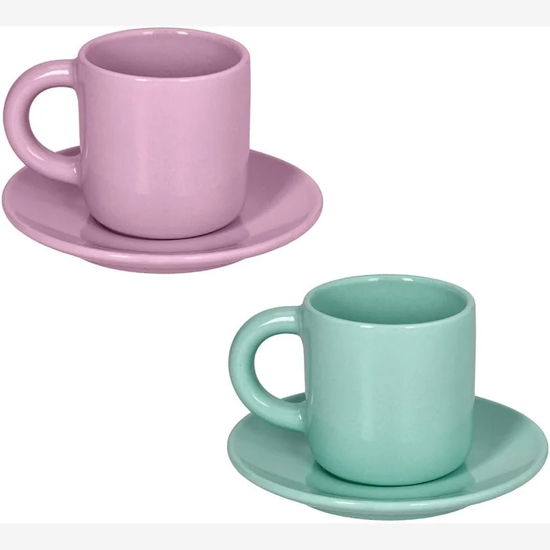 Set 2 tazzine caffè Colorblock